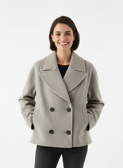 ALBA | ABRIGO DE MUJER | SOLAPAS ANCHAS Y ELEGANCIA CLÁSICA