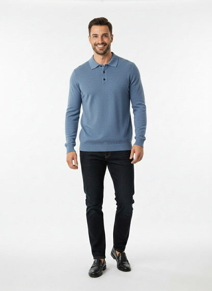 DARÍO | POLO DE MANGA LARGA | SOFISTICACIÓN Y CONFORT MODERNO