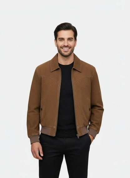 ERASMO | CHAQUETA BOMBER DE HOMBRE – ESTILO ATEMPORAL Y COMODIDAD SOFISTICADA