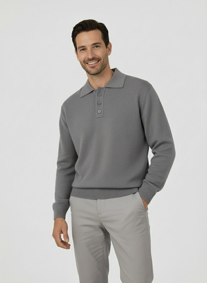 CÉLESTIN | POLO MANGA LARGA | ESTILO CLÁSICO MODERNO