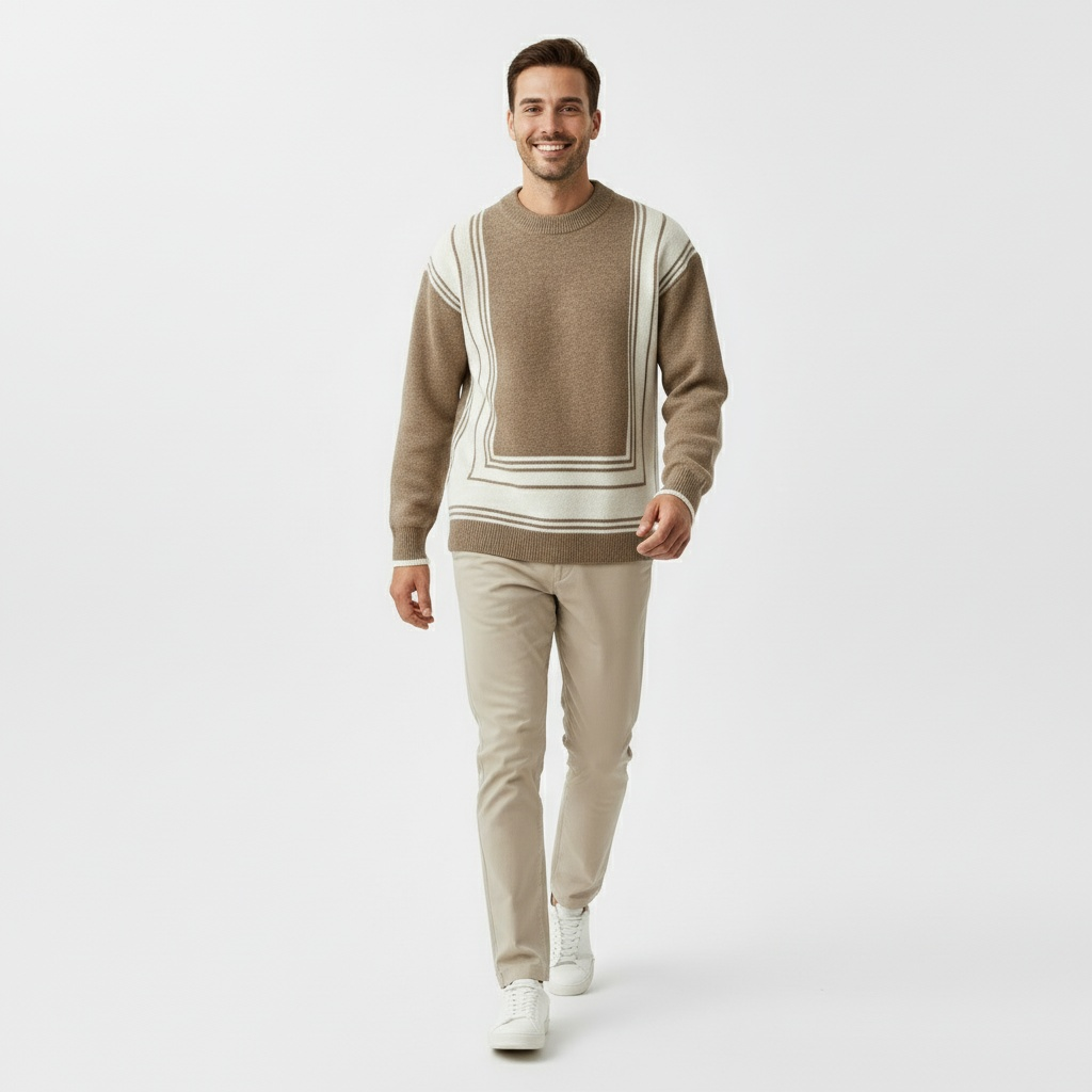 MARZANO | JERSEY CUELLO ALTO | PATRÓN GEOMÉTRICO