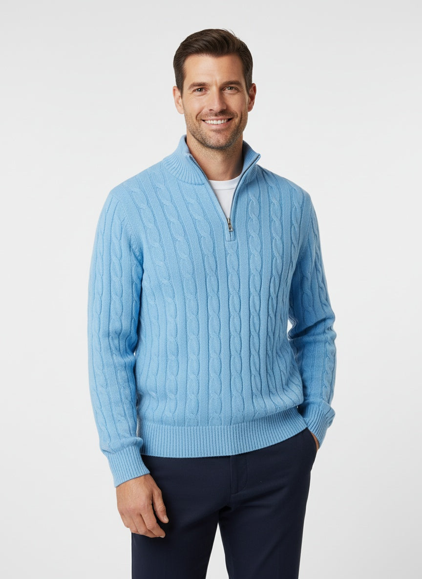 LORENZO | JERSEY TRENZADO CON CREMALLERA | ESTILO DEPORTIVO MODERNO