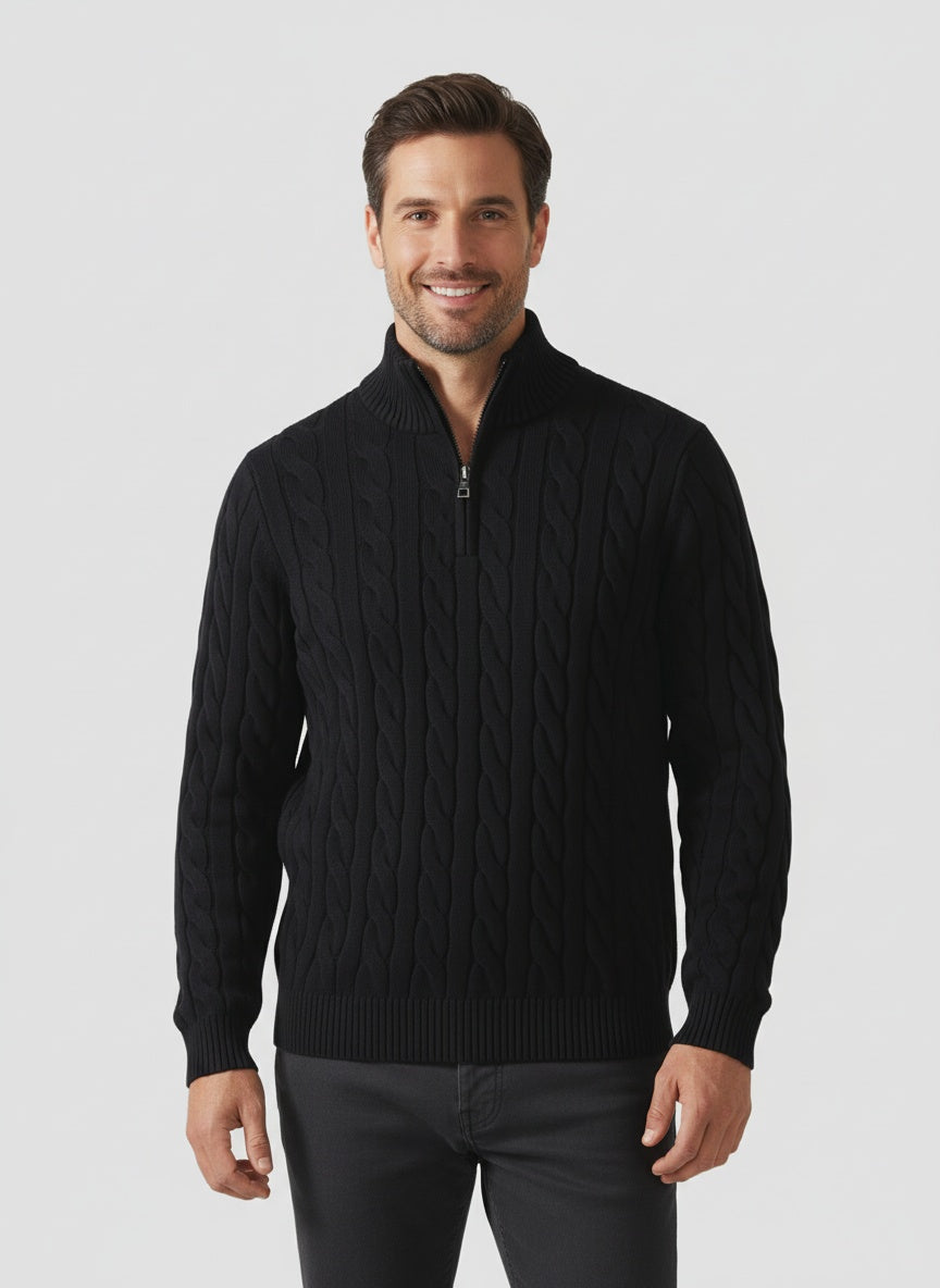 LORENZO | JERSEY TRENZADO CON CREMALLERA | ESTILO DEPORTIVO MODERNO