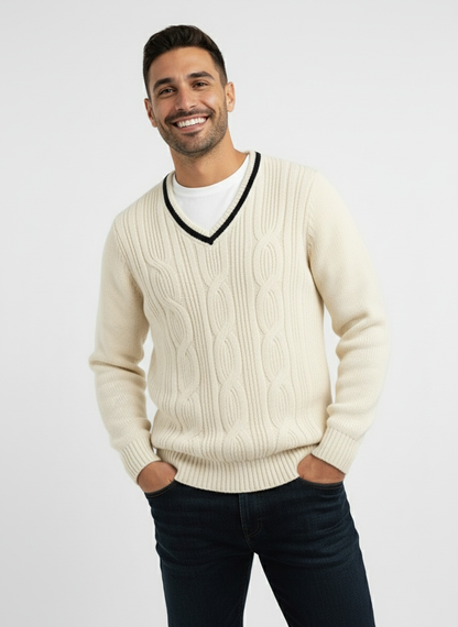 BAUTISTA | SUÉTER DE PUNTO EN V | CLÁSICO DEPORTIVO MODERNO