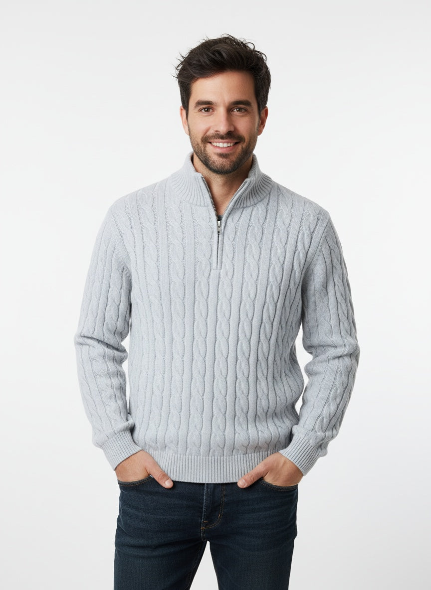 LORENZO | JERSEY TRENZADO CON CREMALLERA | ESTILO DEPORTIVO MODERNO