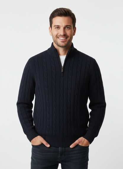 LORENZO | JERSEY TRENZADO CON CREMALLERA | ESTILO DEPORTIVO MODERNO