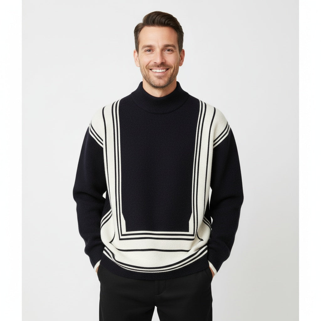 MARZANO | JERSEY CUELLO ALTO | PATRÓN GEOMÉTRICO