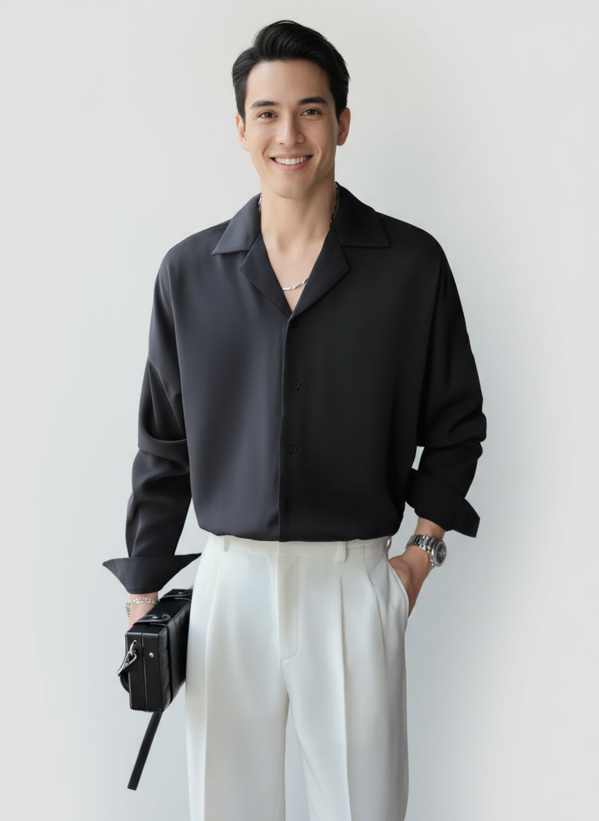 OLIVER | CAMISA CUELLO ABIERTO | LOOK MODERNO Y FRESCO