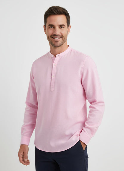 DORADO | CAMISETA HENLEY LARGA | ESTILO CASUAL-ELEGANTE