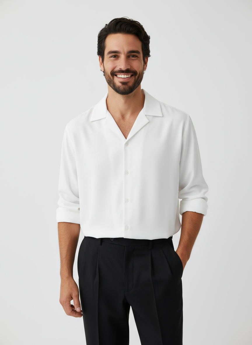 OLIVER | CAMISA CUELLO ABIERTO | LOOK MODERNO Y FRESCO