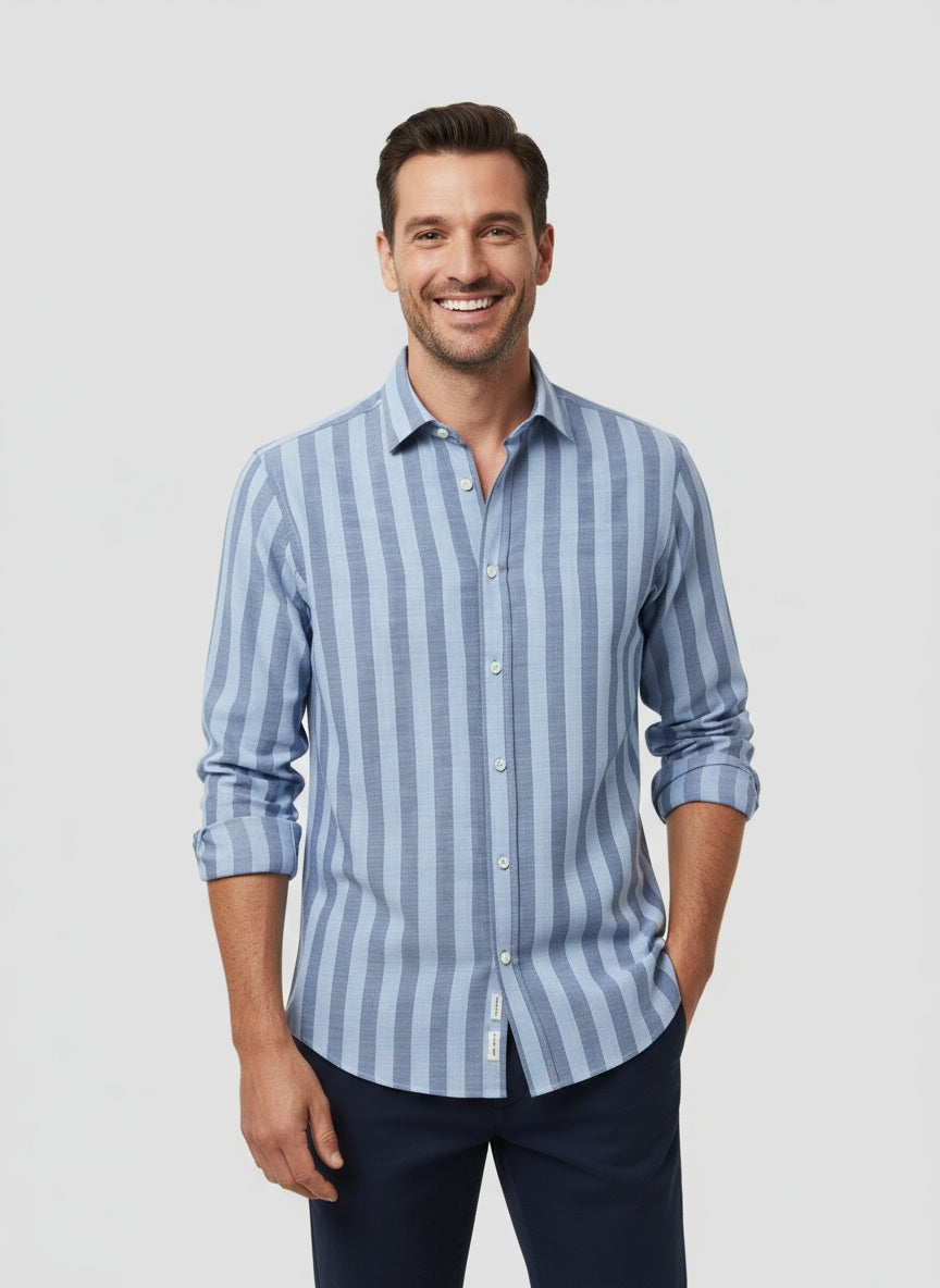 VALVERDE | CAMISA DE LINO A RAYAS | ELEGANCIA LIGERA