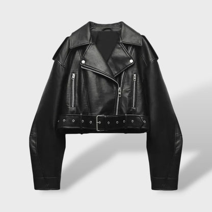 Cazadora de Polipiel Mujer Oversize