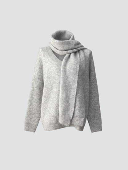 LIRIENNE | JERSEY DE MUJER CON BUFANDA – SOFISTICACIÓN DISCRETA Y MOVIMIENTO NATURAL