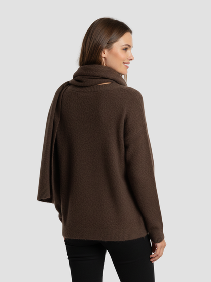 LIRIENNE | JERSEY DE MUJER CON BUFANDA – SOFISTICACIÓN DISCRETA Y MOVIMIENTO NATURAL