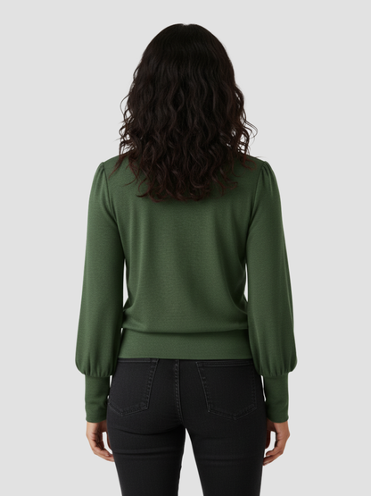 DACIO | TOP DE PUNTO ELÁSTICO CON SOPORTE – LÍNEAS LIMPIAS Y FACILIDAD COTIDIANA