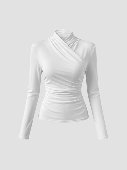 ZAFIRA | TOP CRUZADO DE MANGA LARGA PARA MUJER – ELEGANCIA ESCULPIDA Y COMODIDAD DURADERA