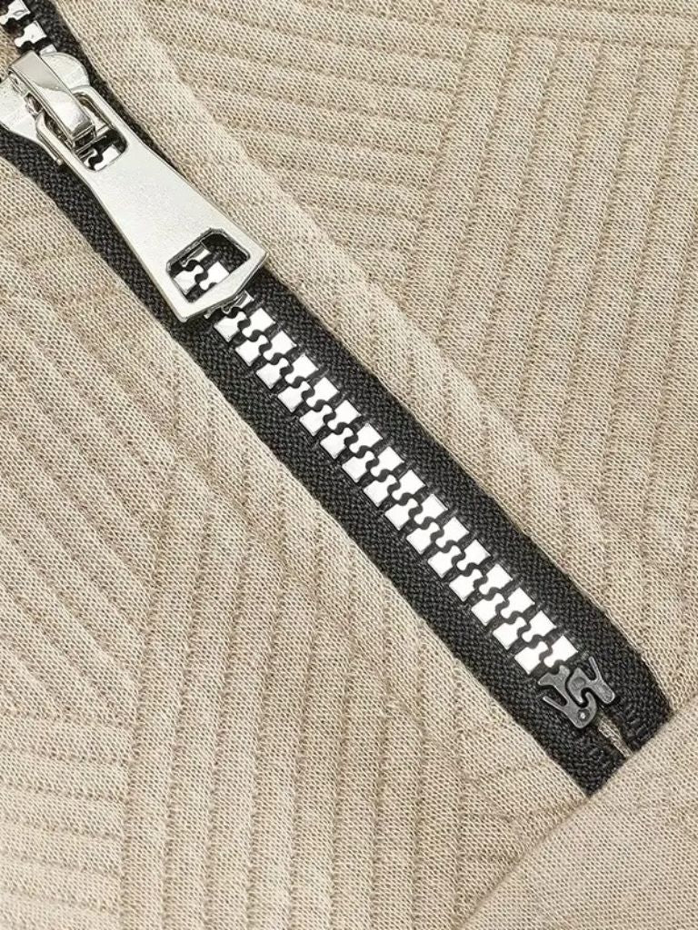 Jersey Henley Essential con Cremallera Media