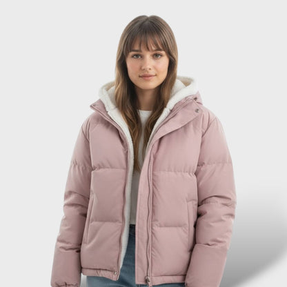 Chaqueta de invierno cálida para mujeres con cremallera