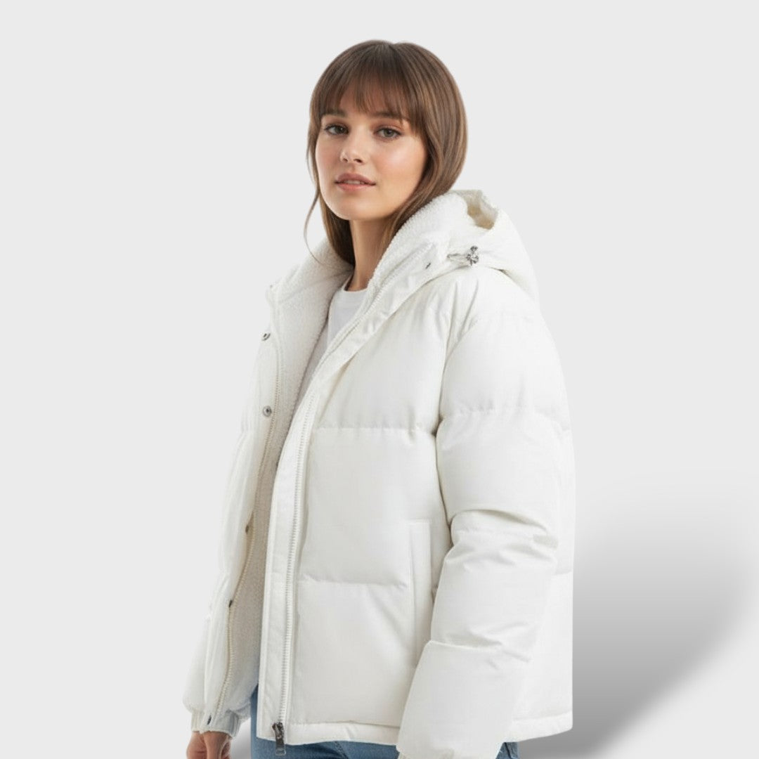 Chaqueta de invierno cálida para mujeres con cremallera