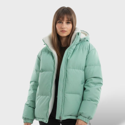 Chaqueta de invierno cálida para mujeres con cremallera