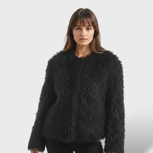 Abrigo de Piel Sintética Mujer