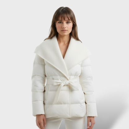 Abrigo de Invierno Mujer Lana y Plumón