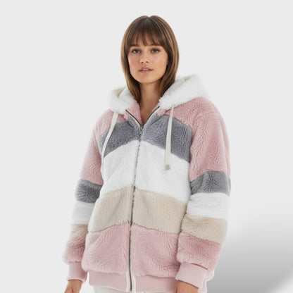 Chaqueta de Invierno con Capucha y Cremallera para Mujer