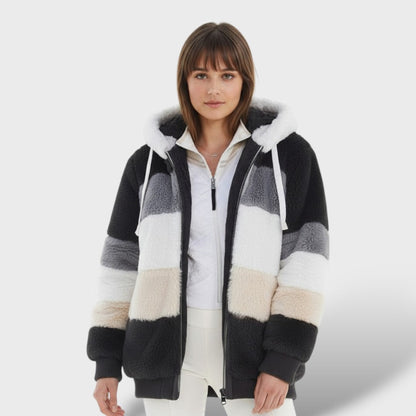 Chaqueta de Invierno con Capucha y Cremallera para Mujer