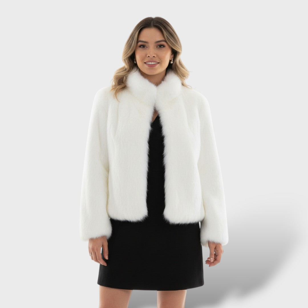 Chaqueta de piel sintética mujer invierno