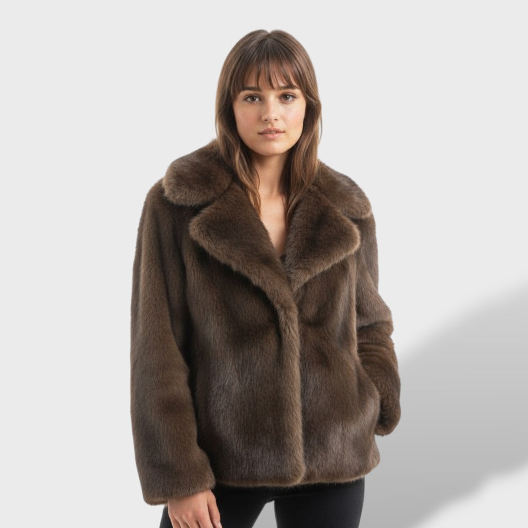 Abrigo de Pelo Sintético Mujer