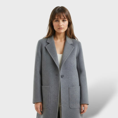 Abrigo de Lana Estilo Coreano Mujer