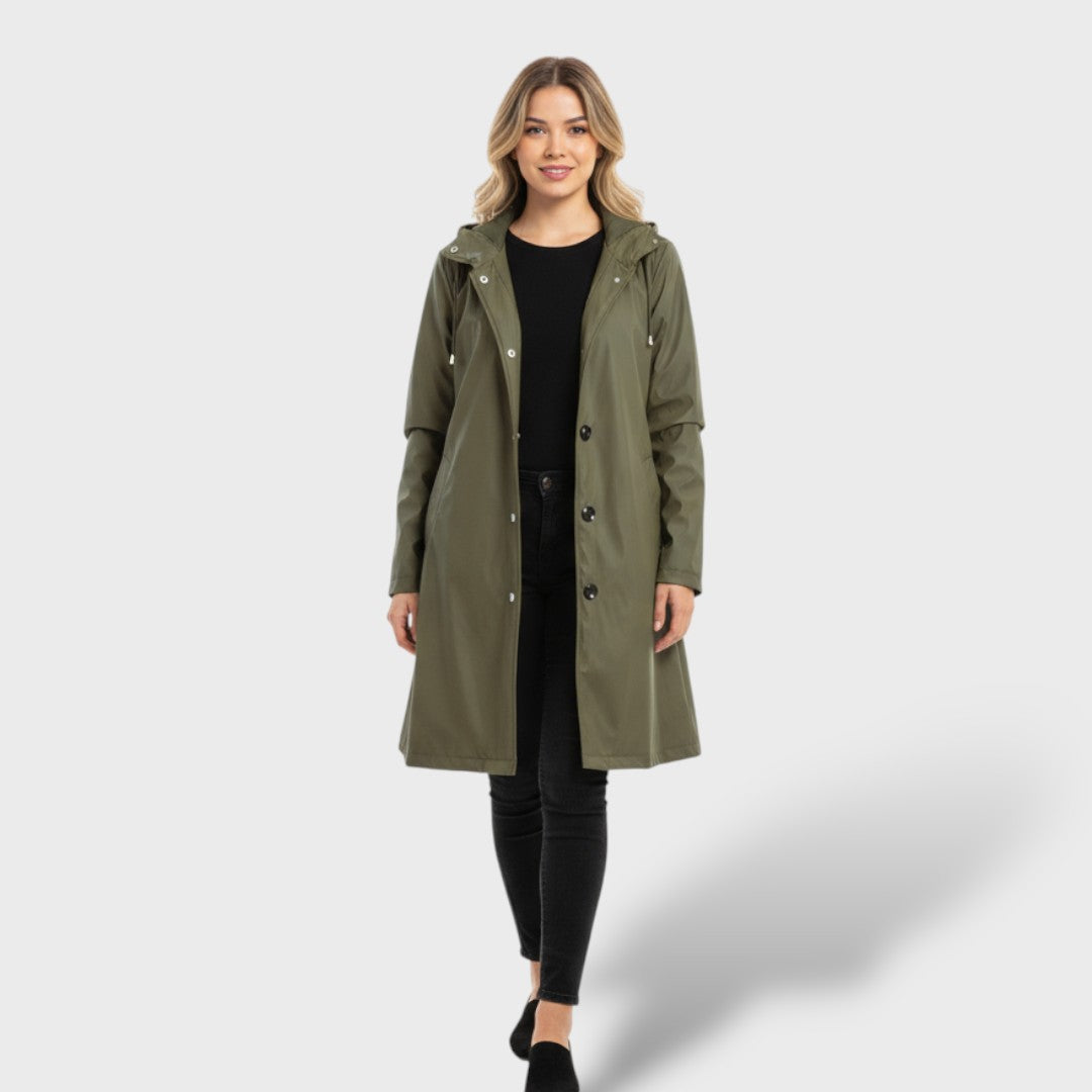 Chaqueta impermeable oversize mujer