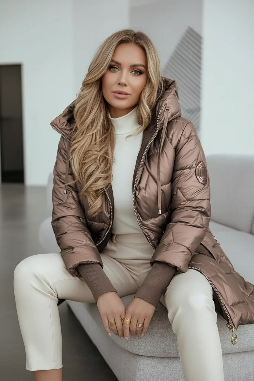 Jimena | Abrigo acolchado con capucha