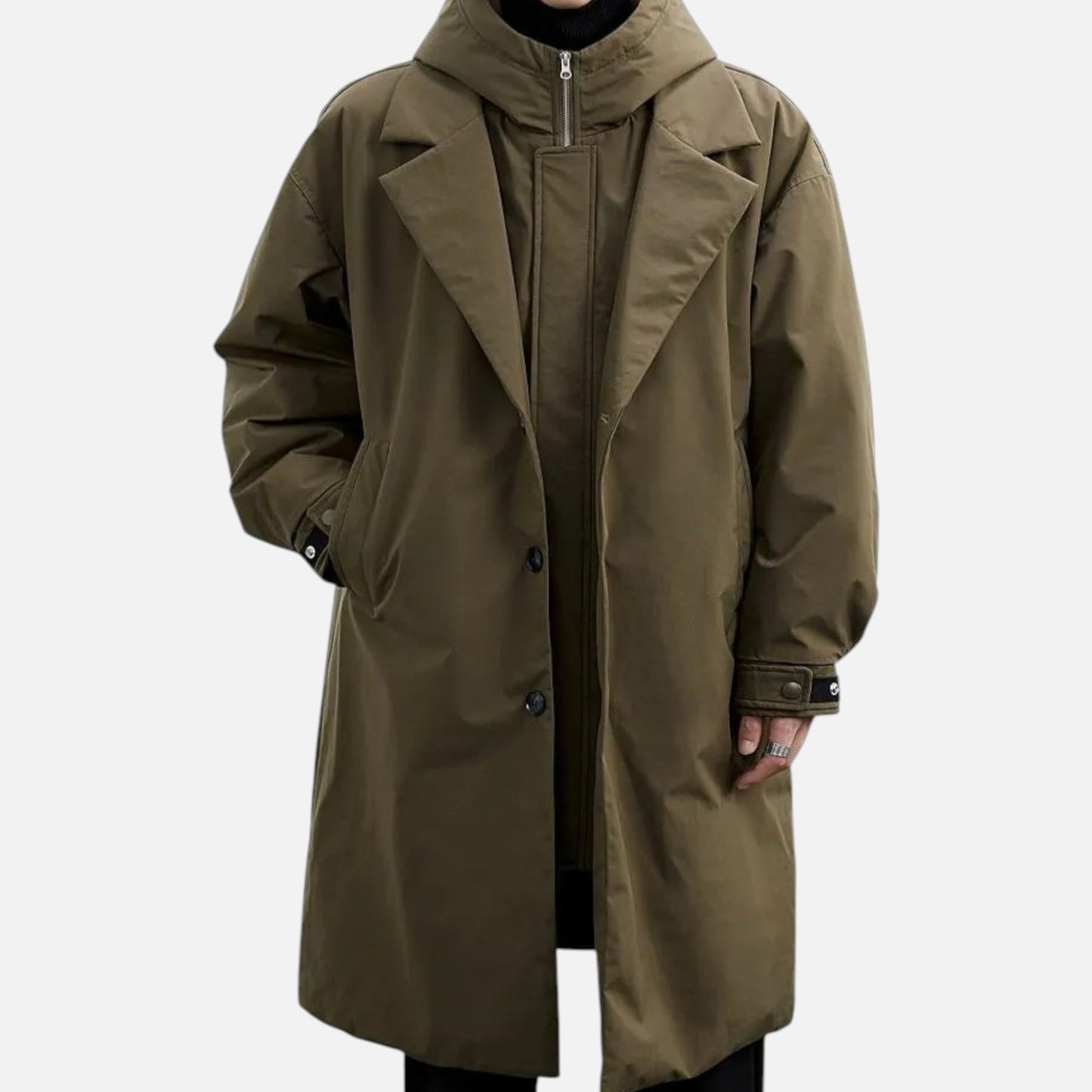 Chaqueta Hombre Invierno Larga Impermeable