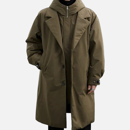 Chaqueta Hombre Invierno Larga Impermeable