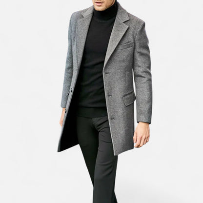 Abrigo Hombre Otoño Invierno Estilo Business Casual