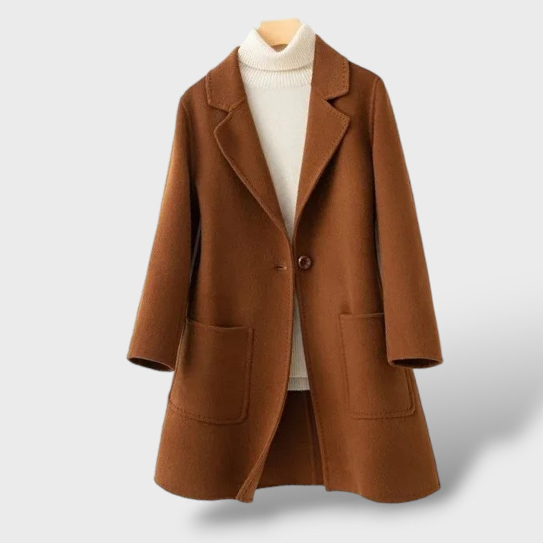 Abrigo de Lana Estilo Coreano Mujer