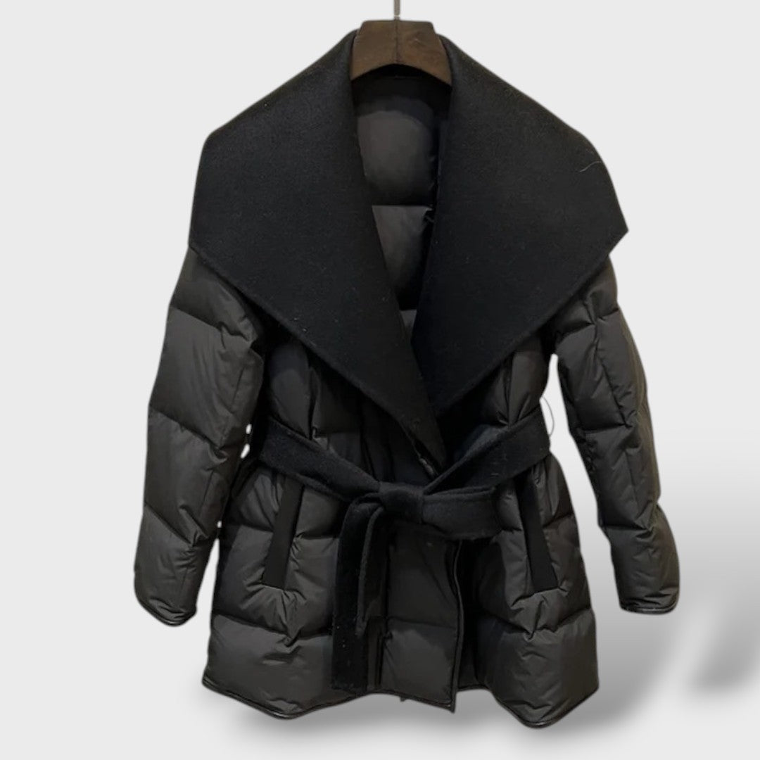 Abrigo de Invierno Mujer Lana y Plumón